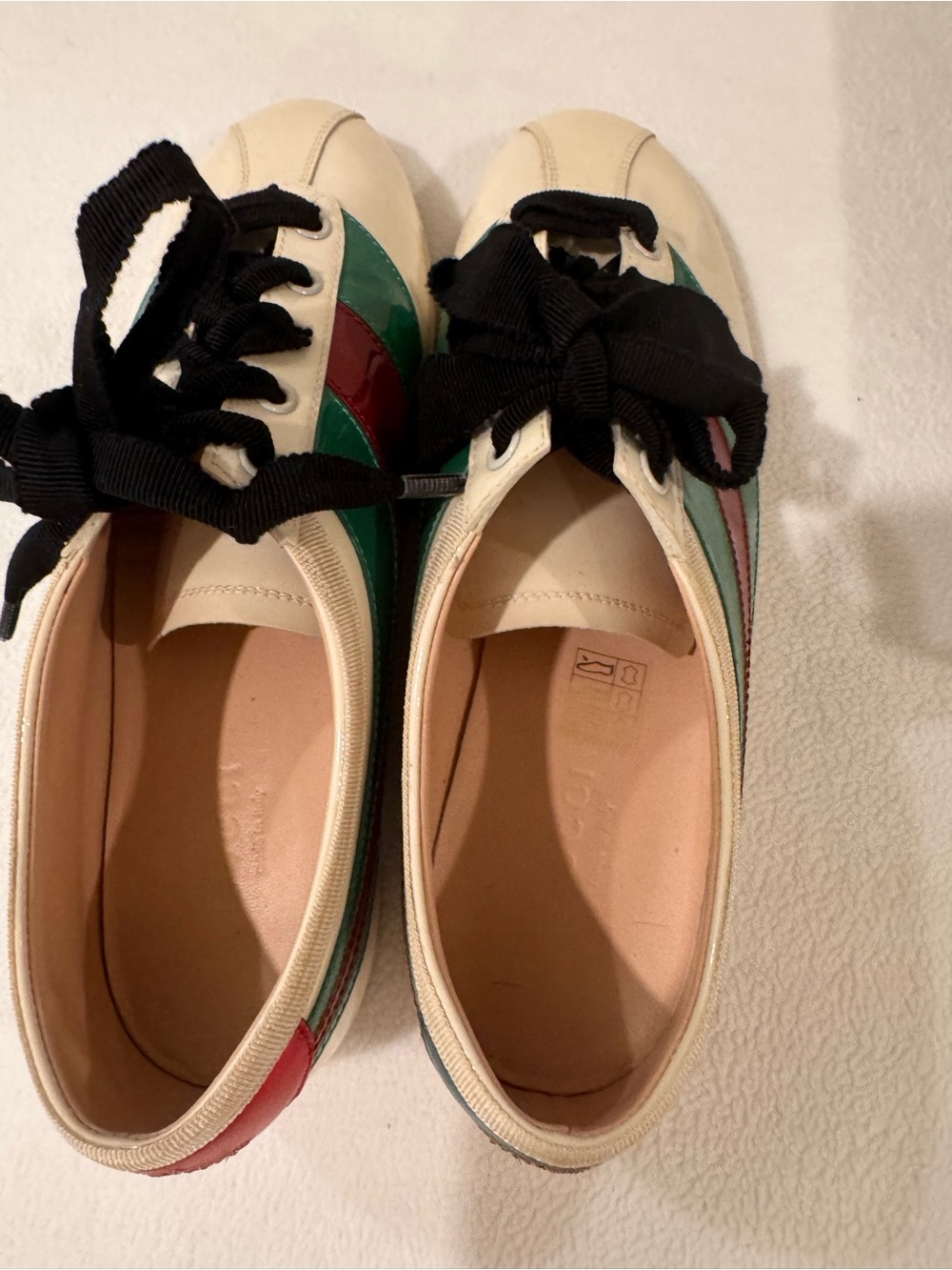 Gucci Women's Sneakers with Green and Red Accents - Picture 6 of 10